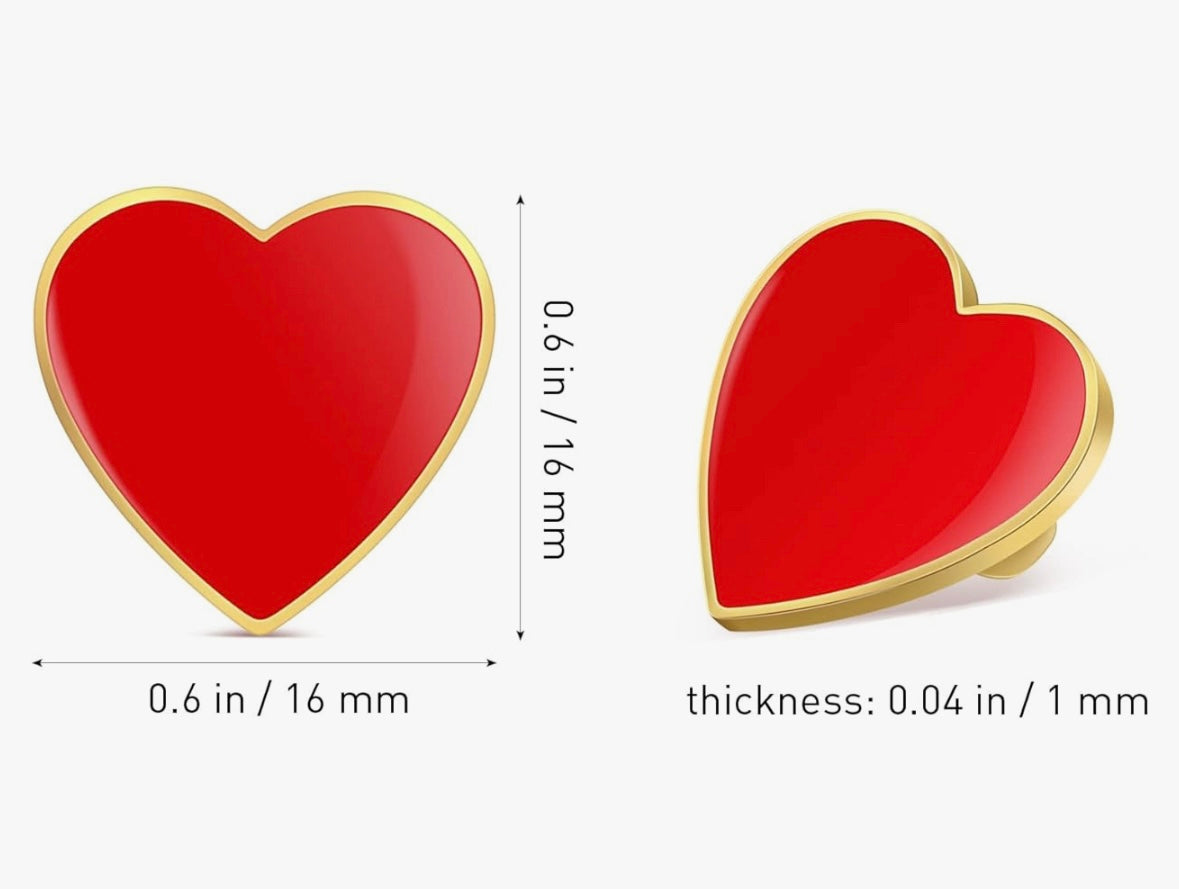 Heart Shaped Lapel Pin