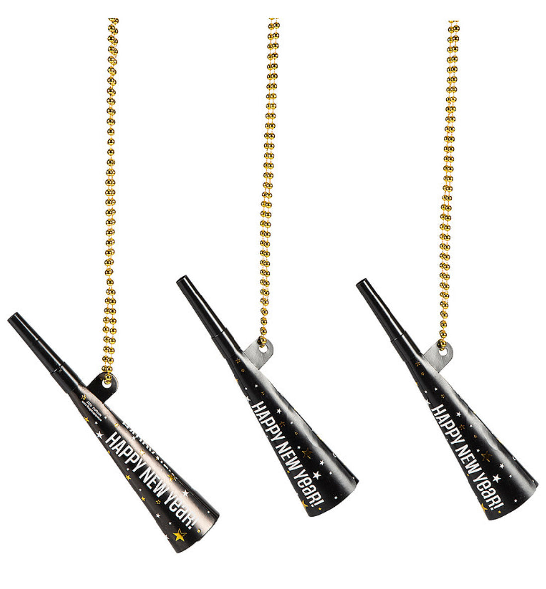 New Year’s Eve Party Horn Beaded Necklace