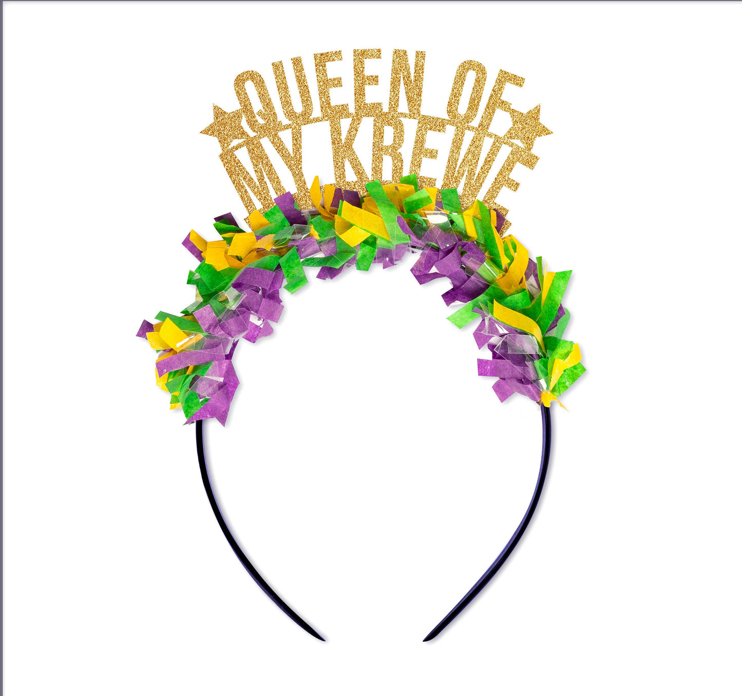 Queen of My Krewe Mardi Gras Party Crown Headband