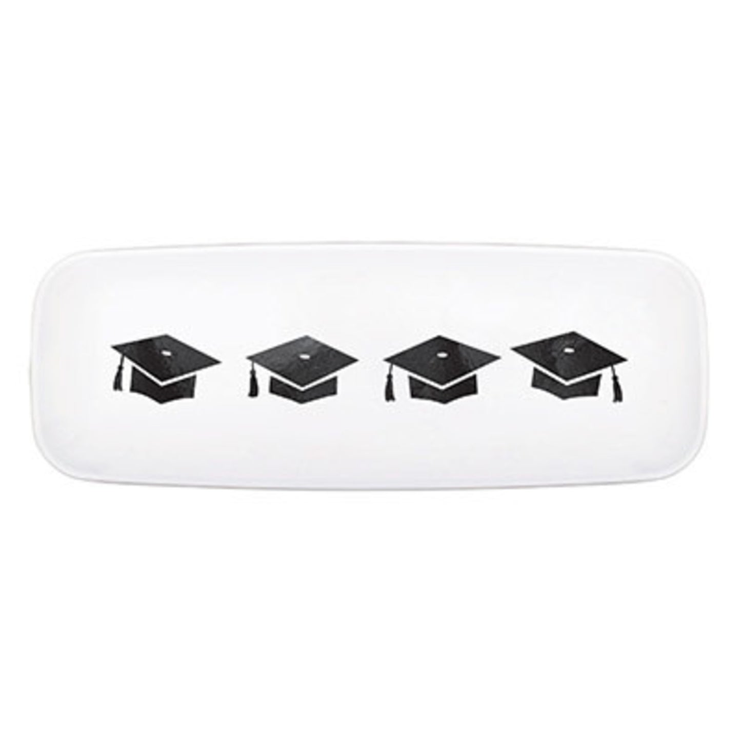 Grad Hat White Platter - 17.5"