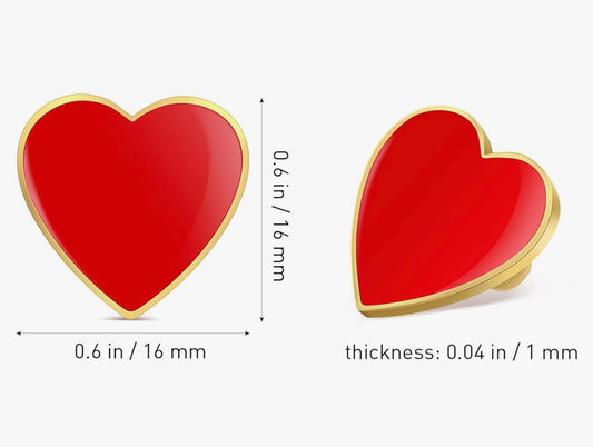 Heart Shaped Lapel Pin