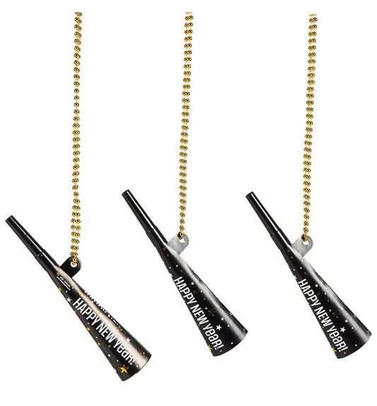 New Year’s Eve Party Horn Beaded Necklace