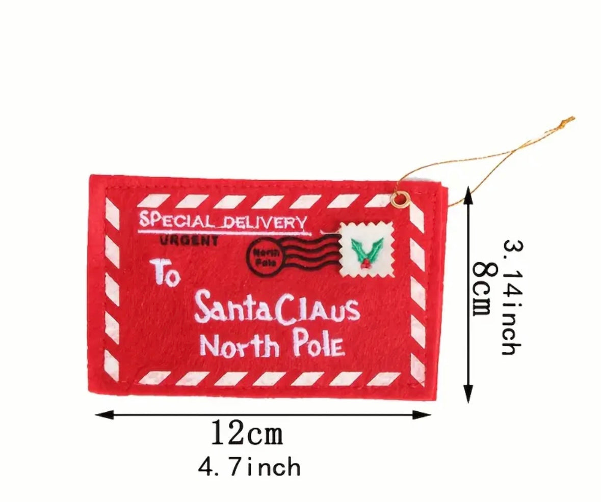 To Santa Envelope Ornament