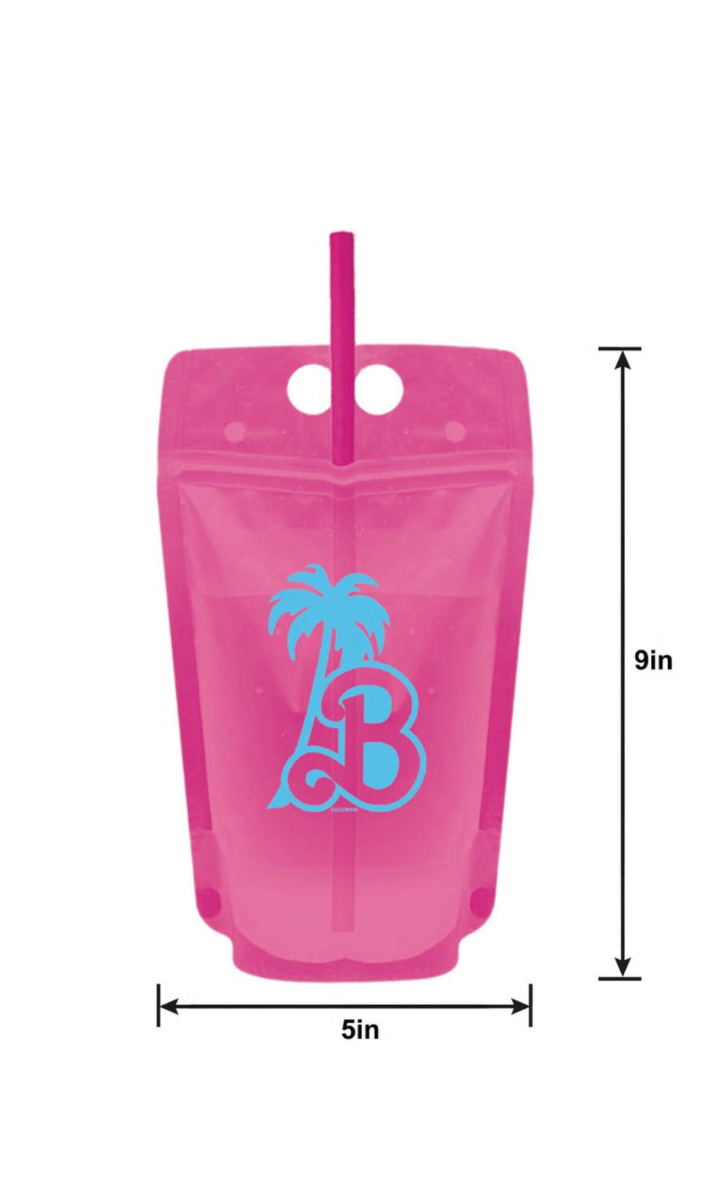 Malibu Barbie Plastic Drink Pouches