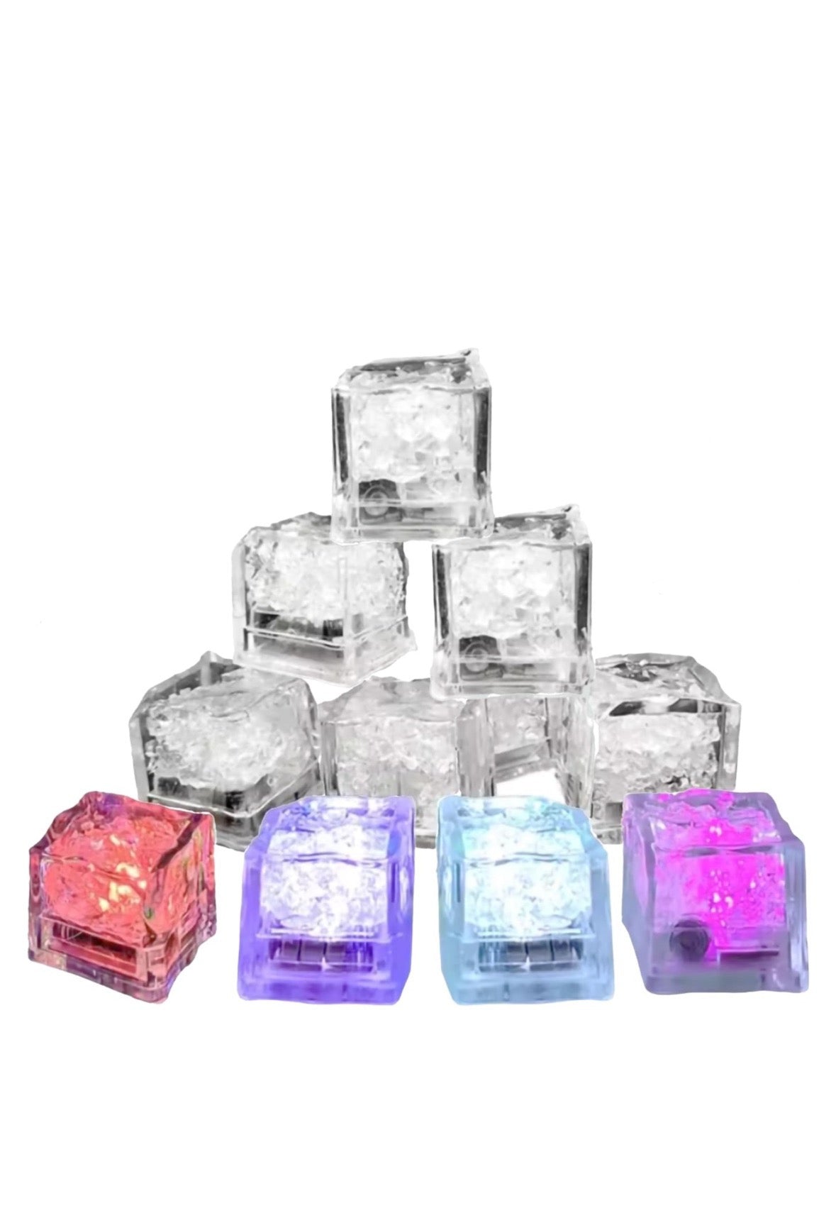 Pack of 6 LED Ice Cubes