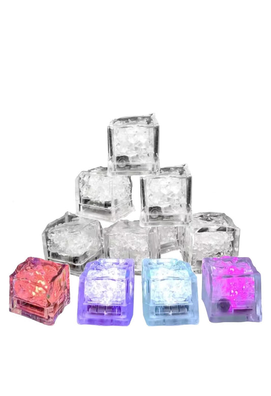 Pack of 6 LED Ice Cubes