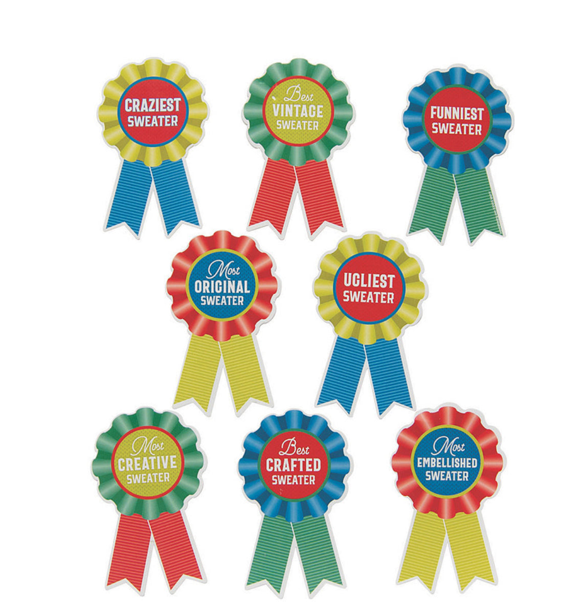 Ugly Sweater Ribbon Sticker