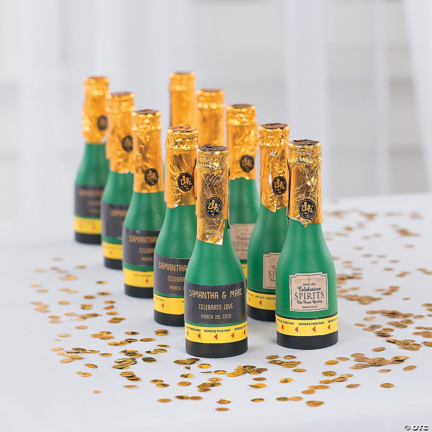 Mini Champagne Confetti Party Poppers