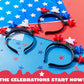 LED Patriotic Stars Mohawk Headband