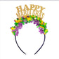 Happy Mardi Gras Party Crown Headband