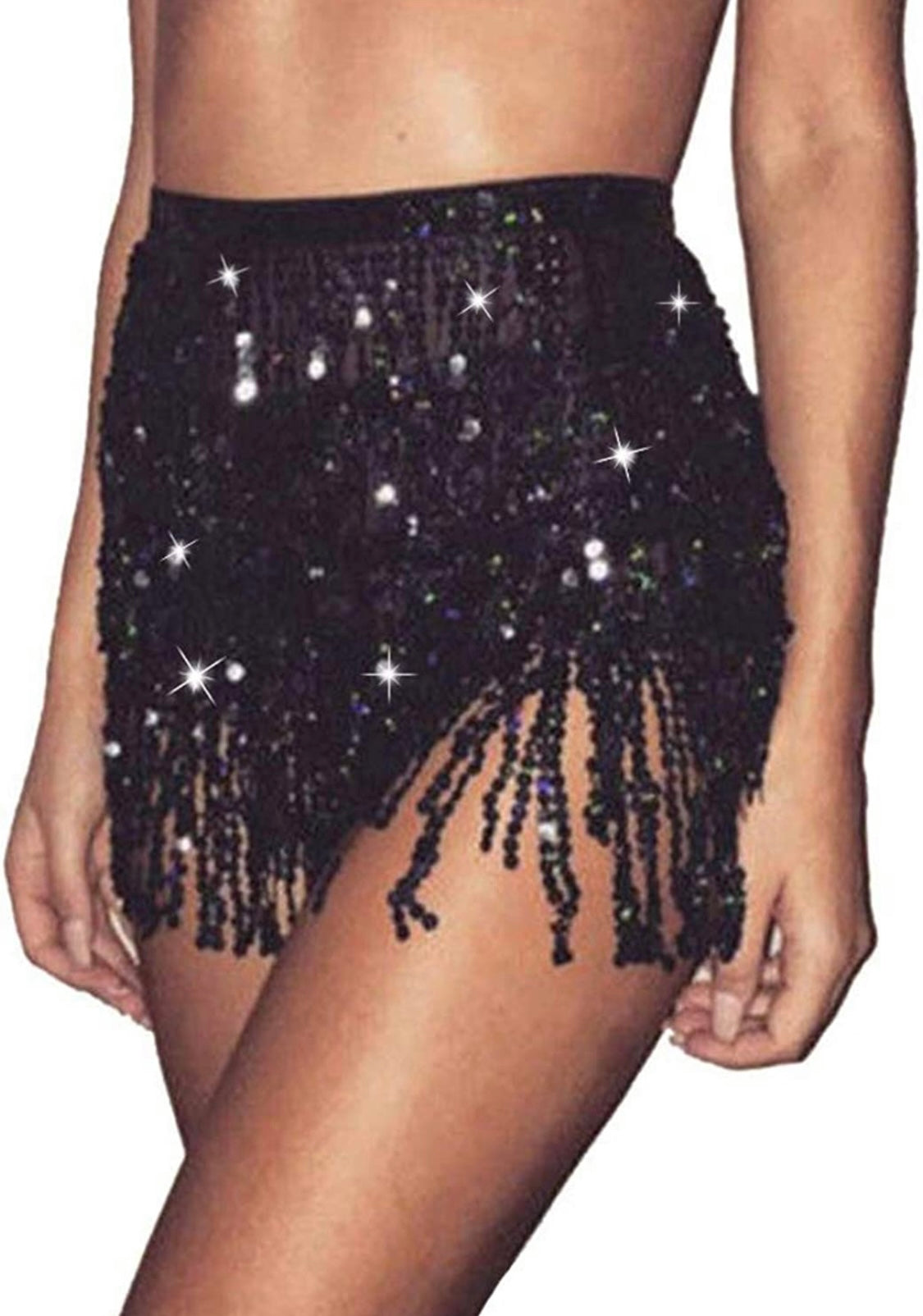 Sequin Fringe Skirt