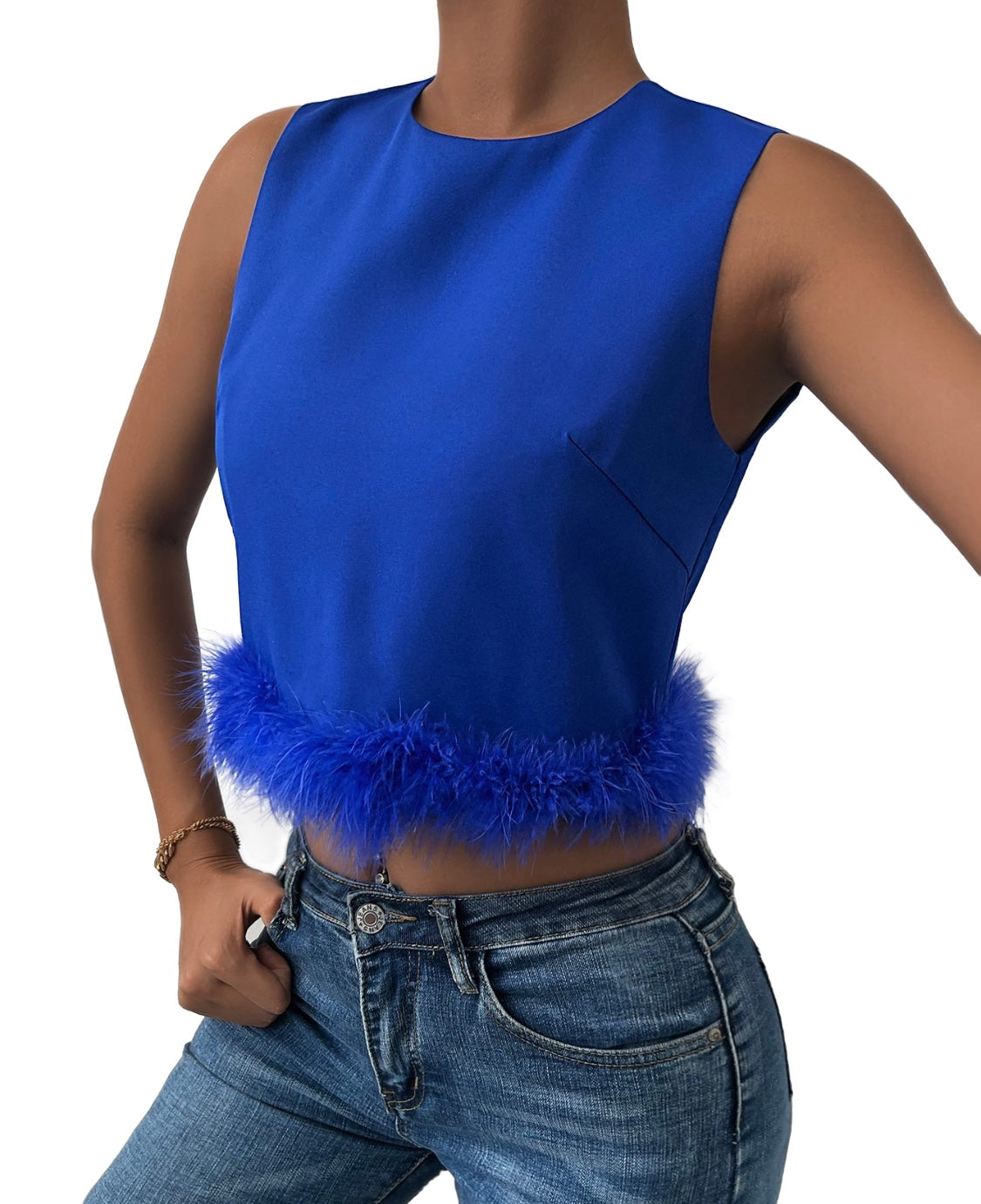 Fins-up Fuzzy Top