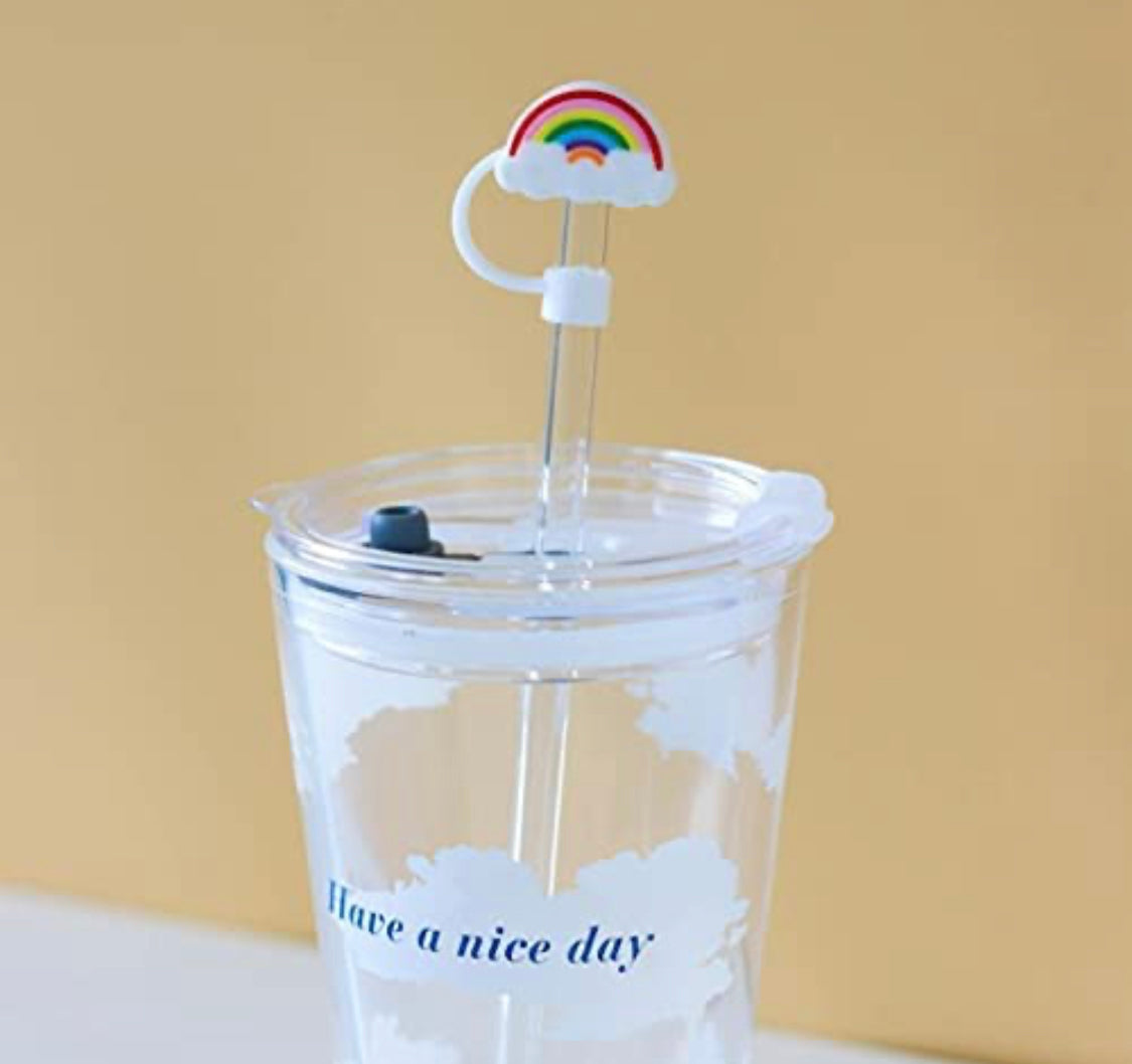 Rainbow Straw Cap