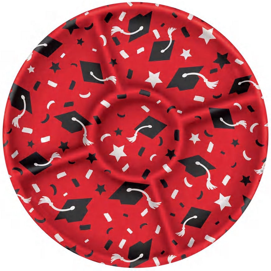 Round Graduation Plastic Sectional Platter