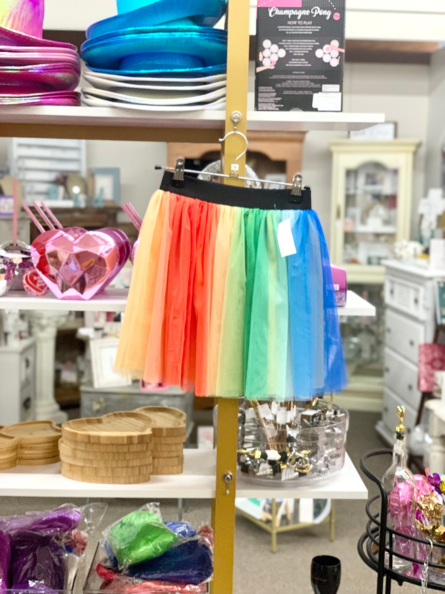 Rainbow Tull Skirt