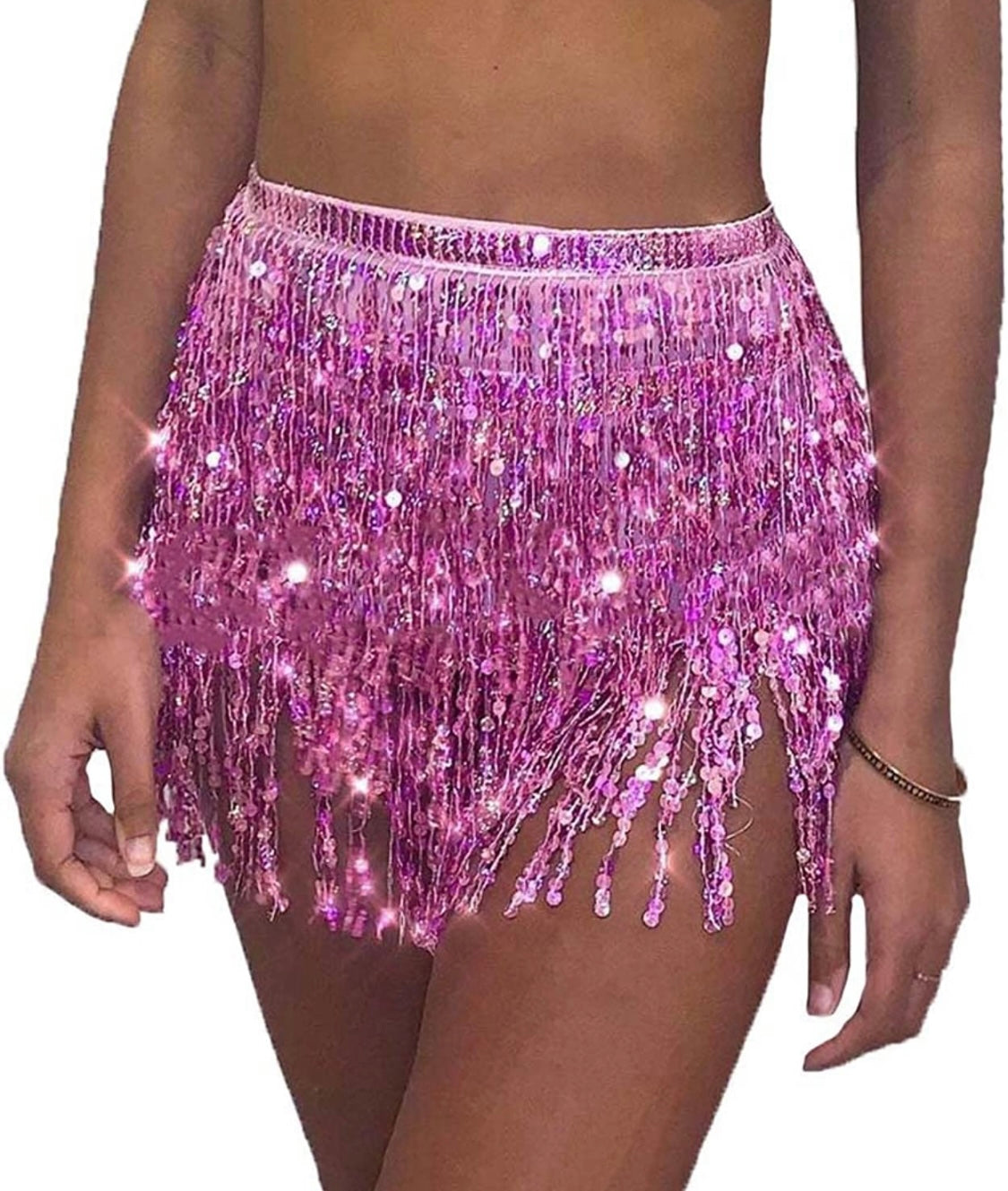 Sequin Fringe Skirt