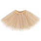 One Size Classic Elastic Purple and Golden Sequin 3 Layered Tulle Running Tutu Skirt