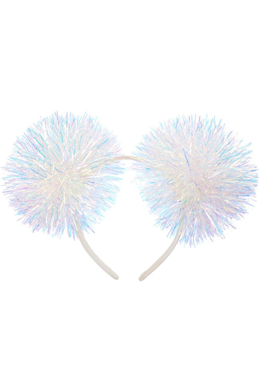 Foil Pom Pom Headband