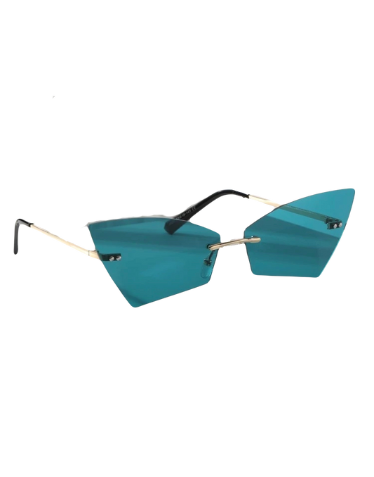 Geometric Lens Rimless Fashion Glasses