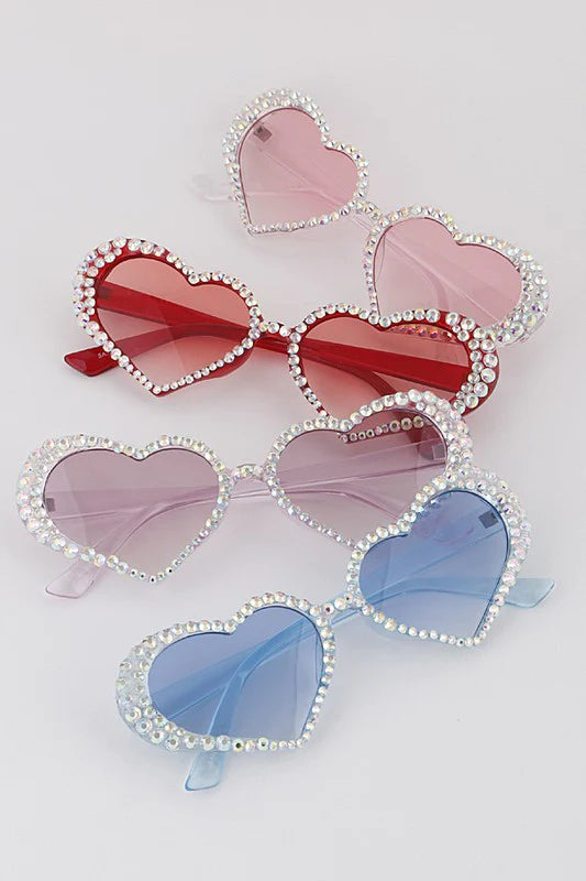 Rhinestone Heart Sunnies