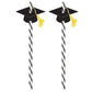 Graduation Cap Straws