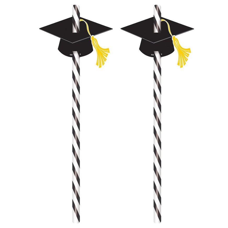 Graduation Cap Straws