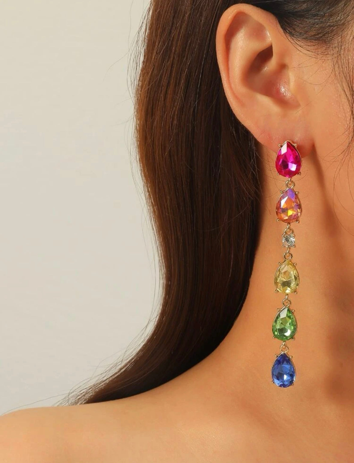 Rhinestone Drop Earrings