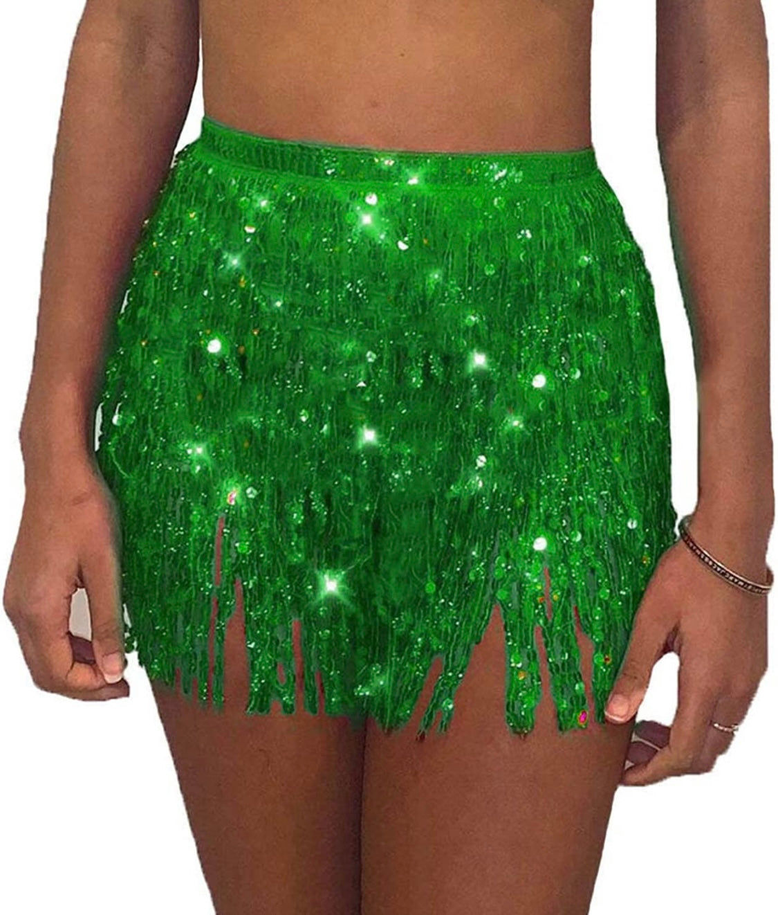 Sequin Fringe Skirt