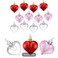 12 piece Heart Ornaments